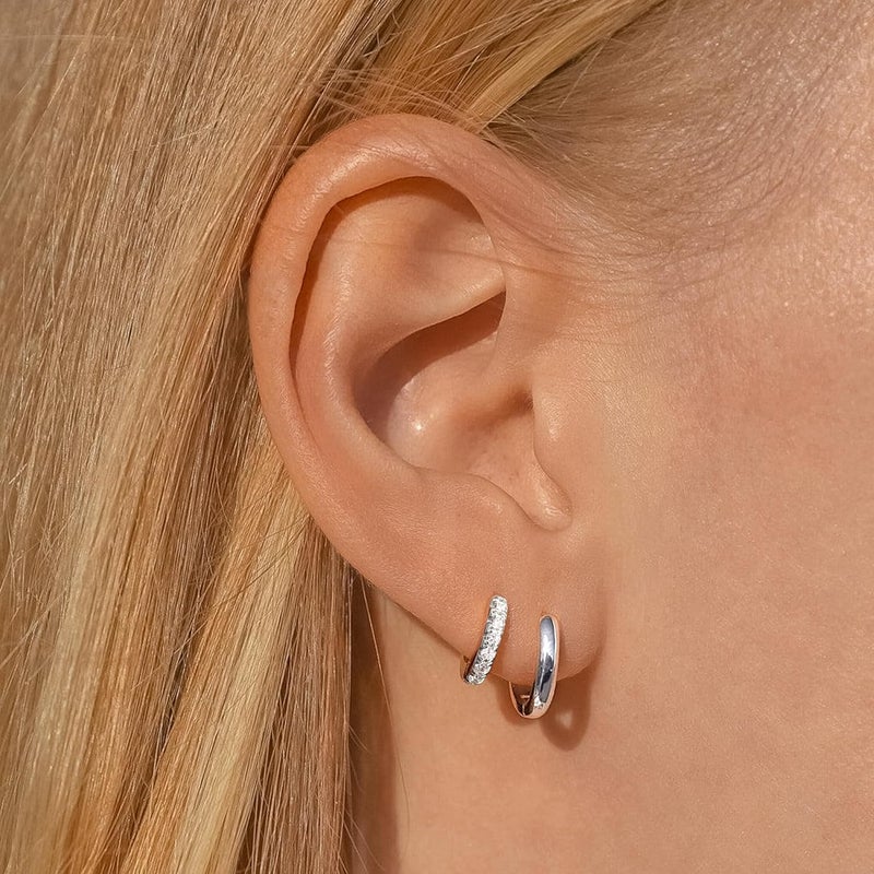 Poxtex Small Gold Huggie Hoop Earrings Set for Women Men Hypoallergenic 14K Plated Stack Cartilage Earrings, Multiple Piercing Lightweight Mini Thin Cute Dainty Trendy Jewelry Set Christmas Gifts for Women - Image 2